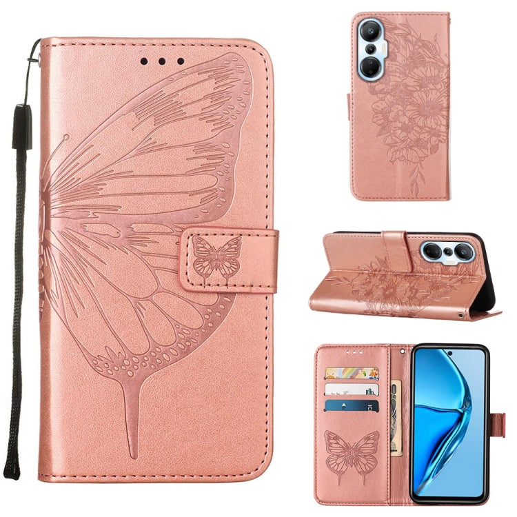 Custodia per telefono in pelle con vibrazione a farfalla goffrata, For Infinix Hot 20 Play, For Infinix Hot 20S / 20 Pro X6827, For Infinix Smart 7 X6515