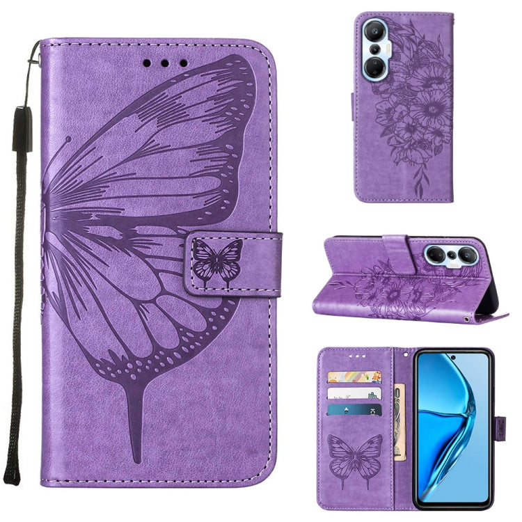 Custodia per telefono in pelle con vibrazione a farfalla goffrata, For Infinix Hot 20 Play, For Infinix Hot 20S / 20 Pro X6827, For Infinix Smart 7 X6515