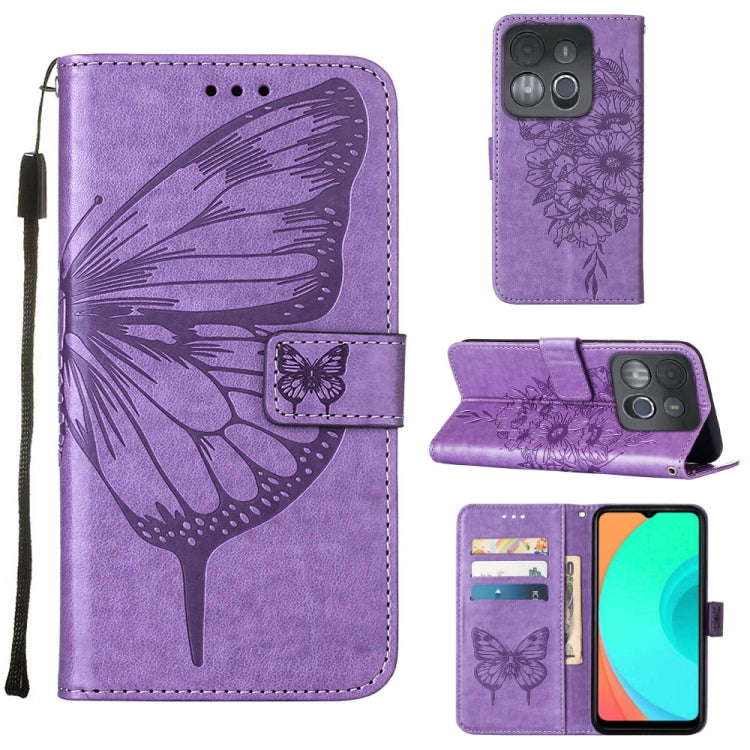 Custodia per telefono in pelle con vibrazione a farfalla goffrata, For Infinix Hot 20 Play, For Infinix Hot 20S / 20 Pro X6827, For Infinix Smart 7 X6515