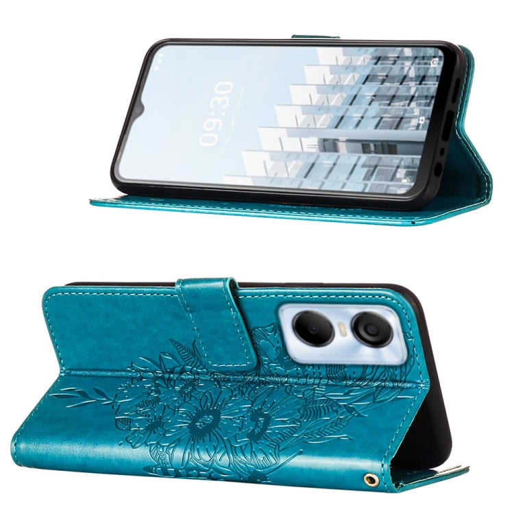 Custodia per telefono in pelle con vibrazione a farfalla goffrata, For Tecno Pop 6 Pro, For Tecno Pova 4 LG7N, For Tecno Pova 4 Pro LG8N
