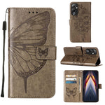 Custodia per telefono in pelle con vibrazione a farfalla goffrata, For Tecno Pop 6 Pro, For Tecno Pova 4 LG7N, For Tecno Pova 4 Pro LG8N