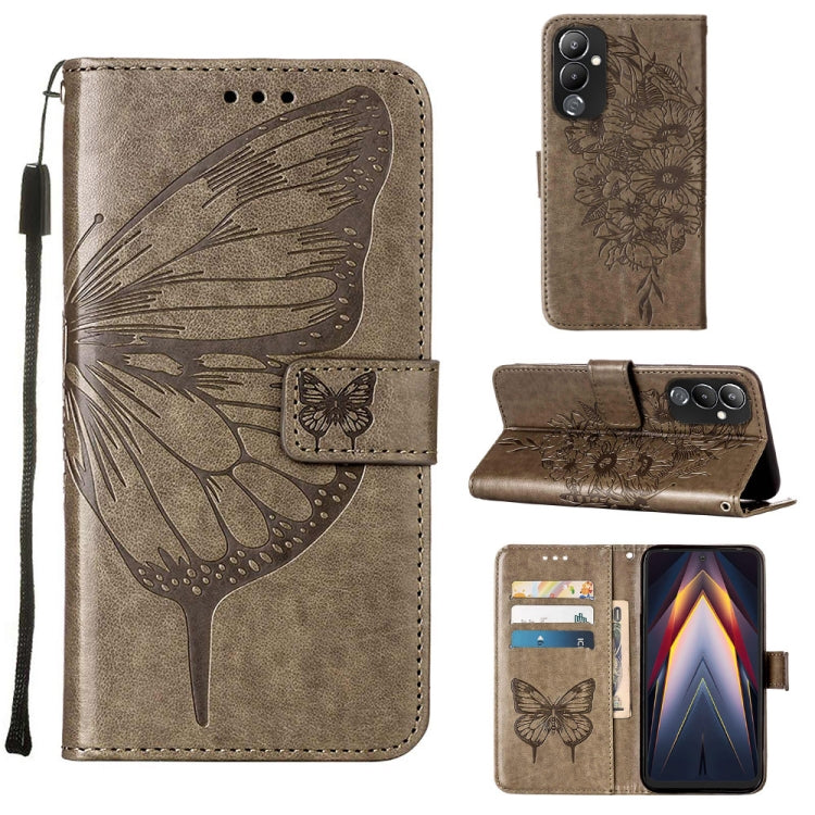 Custodia per telefono in pelle con vibrazione a farfalla goffrata, For Tecno Pop 6 Pro, For Tecno Pova 4 LG7N, For Tecno Pova 4 Pro LG8N