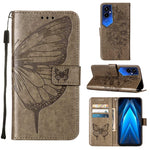 Custodia per telefono in pelle con vibrazione a farfalla goffrata, For Tecno Pop 6 Pro, For Tecno Pova 4 LG7N, For Tecno Pova 4 Pro LG8N