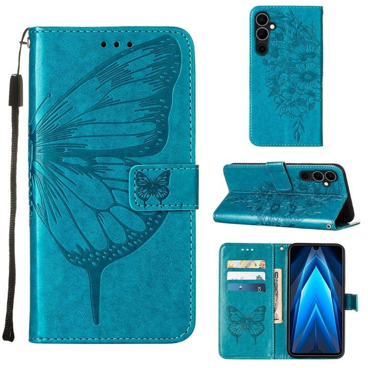 Custodia per telefono in pelle con vibrazione a farfalla goffrata, For Tecno Pova Neo 2 LG6N, For Google Pixel 7a, For Samsung Galaxy A04e