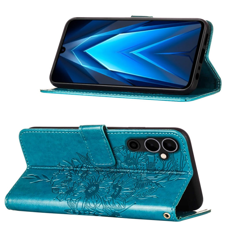 Custodia per telefono in pelle con vibrazione a farfalla goffrata, For Tecno Pova Neo 2 LG6N, For Google Pixel 7a, For Samsung Galaxy A04e