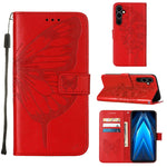 Custodia per telefono in pelle con vibrazione a farfalla goffrata, For Tecno Pova Neo 2 LG6N, For Google Pixel 7a, For Samsung Galaxy A04e