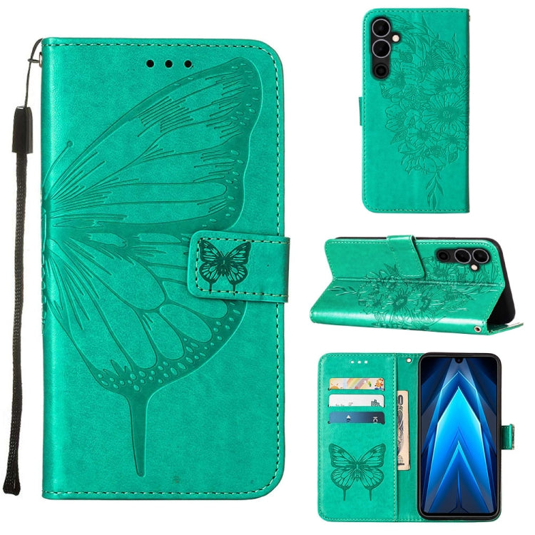 Custodia per telefono in pelle con vibrazione a farfalla goffrata, For Tecno Pova Neo 2 LG6N, For Google Pixel 7a, For Samsung Galaxy A04e