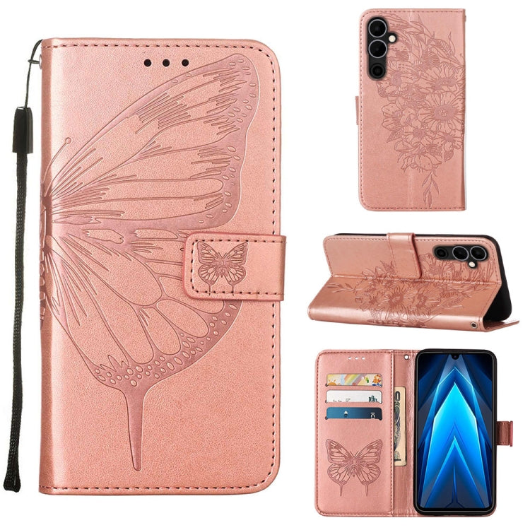 Custodia per telefono in pelle con vibrazione a farfalla goffrata, For Tecno Pova Neo 2 LG6N, For Google Pixel 7a, For Samsung Galaxy A04e
