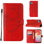 Custodia per telefono in pelle con vibrazione a farfalla goffrata, For Tecno Pova Neo 2 LG6N, For Google Pixel 7a, For Samsung Galaxy A04e