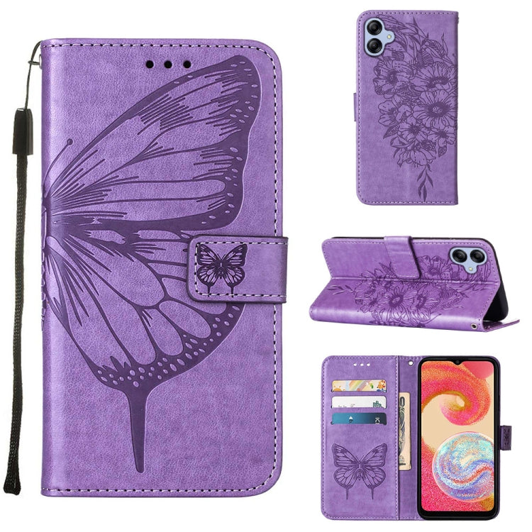 Custodia per telefono in pelle con vibrazione a farfalla goffrata, For Tecno Pova Neo 2 LG6N, For Google Pixel 7a, For Samsung Galaxy A04e
