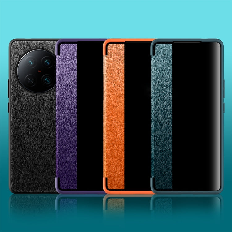 Magnetic Side Window View Custodia in pelle flip orizzontale antiurto, For vivo X90, For vivo X90 Pro, For vivo X90 Pro+, For Xiaomi 13, For Xiaomi 13 Pro