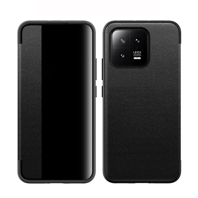 Magnetic Side Window View Custodia in pelle flip orizzontale antiurto, For vivo X90, For vivo X90 Pro, For vivo X90 Pro+, For Xiaomi 13, For Xiaomi 13 Pro