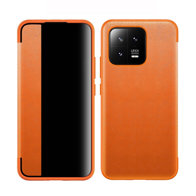 Magnetic Side Window View Custodia in pelle flip orizzontale antiurto, For vivo X90, For vivo X90 Pro, For vivo X90 Pro+, For Xiaomi 13, For Xiaomi 13 Pro