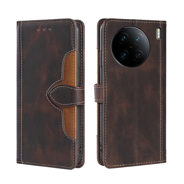 Custodia per telefono in pelle con fibbia magnetica Skin Feel, For OPPO Reno9 5G / Reno9 Pro 5G, For OPPO Reno9 Pro+ 5G, For Realme 10 Pro 5G, For Realme 10 Pro+ 5G, For vivo X90 Pro 5G, For TCL 40R 5G