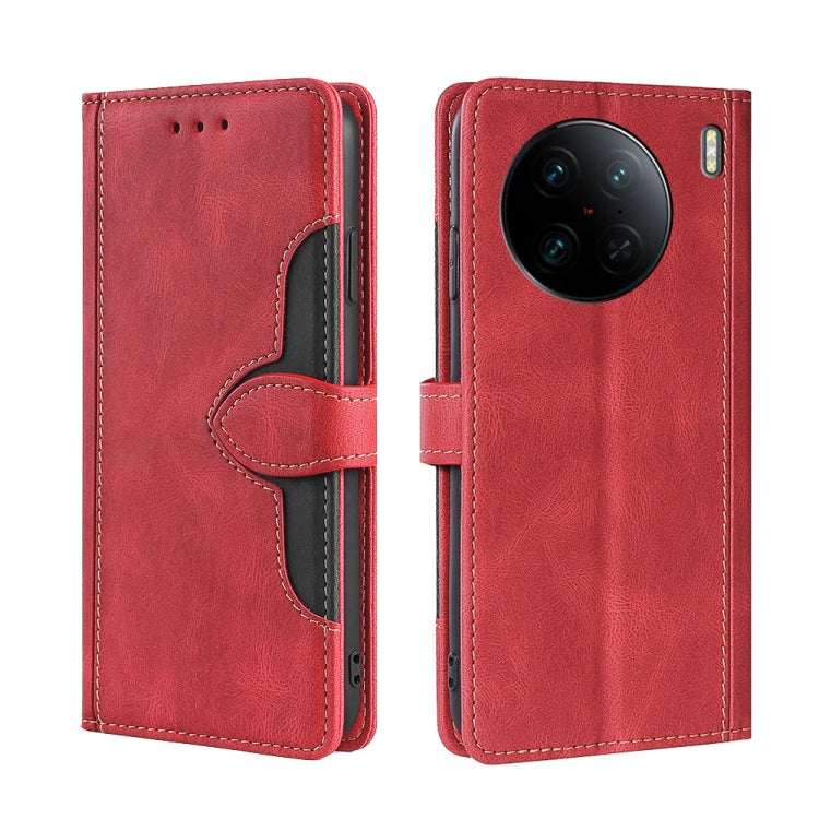 Custodia per telefono in pelle con fibbia magnetica Skin Feel, For OPPO Reno9 5G / Reno9 Pro 5G, For OPPO Reno9 Pro+ 5G, For Realme 10 Pro 5G, For Realme 10 Pro+ 5G, For vivo X90 Pro 5G, For TCL 40R 5G