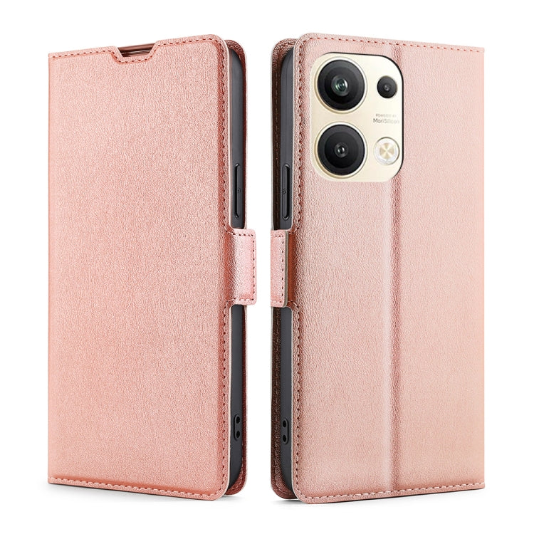 Custodia per telefono in pelle flip orizzontale con fibbia laterale ultrasottile, For OPPO Reno9 5G / Reno9 Pro 5G, For OPPO Reno9 Pro+ 5G, For Realme 10 Pro 5G, For Realme 10 Pro+ 5G, For vivo X90 Pro 5G, For TCL 40R 5G