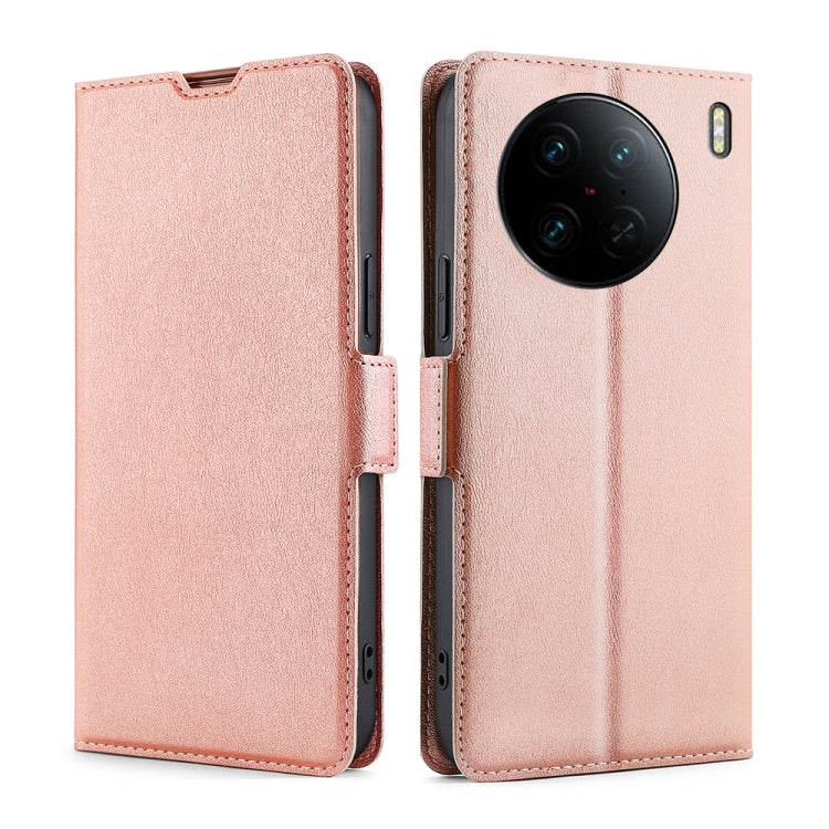 Custodia per telefono in pelle flip orizzontale con fibbia laterale ultrasottile, For OPPO Reno9 5G / Reno9 Pro 5G, For OPPO Reno9 Pro+ 5G, For Realme 10 Pro 5G, For Realme 10 Pro+ 5G, For vivo X90 Pro 5G, For TCL 40R 5G