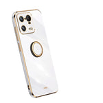 XINLI custodia per telefono in TPU elettrolitico con bordo dritto 6D con supporto per anello, For OPPO Reno9 Pro+, For Xiaomi 13 Pro