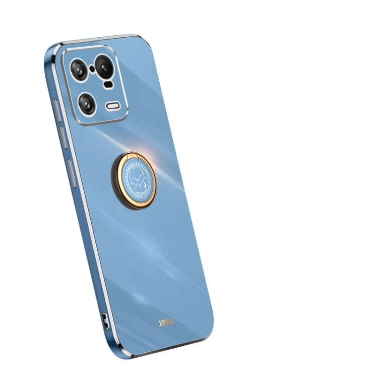 XINLI custodia per telefono in TPU elettrolitico con bordo dritto 6D con supporto per anello, For OPPO Reno9 Pro+, For Xiaomi 13 Pro
