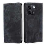 Custodia per telefono in pelle magnetica con spazzola antifurto RFID, For OPPO Reno9 5G / Reno9 Pro 5G, For OPPO Reno9 Pro+ 5G, For Realme 10 Pro 5G, For Realme 10 Pro+ 5G