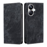 Custodia per telefono in pelle magnetica con spazzola antifurto RFID, For OPPO Reno9 5G / Reno9 Pro 5G, For OPPO Reno9 Pro+ 5G, For Realme 10 Pro 5G, For Realme 10 Pro+ 5G