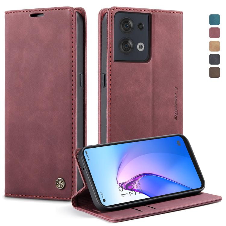 CaseMe 013 Custodia multifunzionale in pelle a conchiglia orizzontale, For OPPO Reno7 Z Global, For OPPO Reno7 4G Indonesia, For OPPO Reno8 5G Global, For OPPO Reno8 Pro 5G Global