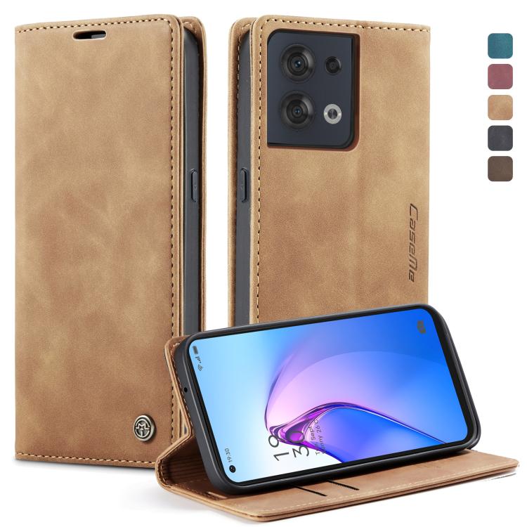 CaseMe 013 Custodia multifunzionale in pelle a conchiglia orizzontale, For OPPO Reno7 Z Global, For OPPO Reno7 4G Indonesia, For OPPO Reno8 5G Global, For OPPO Reno8 Pro 5G Global