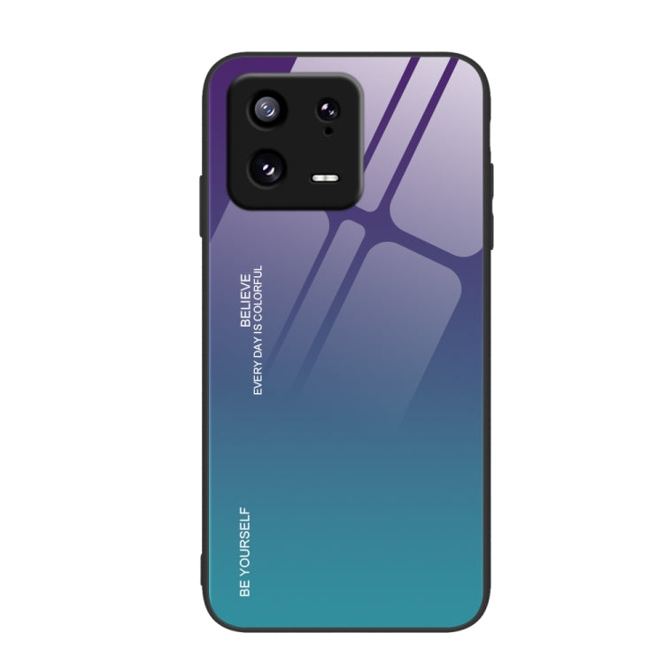 Custodia per telefono in vetro a colori sfumati, For Xiaomi 13, For Xiaomi 13 Pro, For Xiaomi Redmi A1+