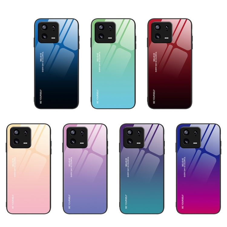 Custodia per telefono in vetro a colori sfumati, For Xiaomi 13, For Xiaomi 13 Pro, For Xiaomi Redmi A1+