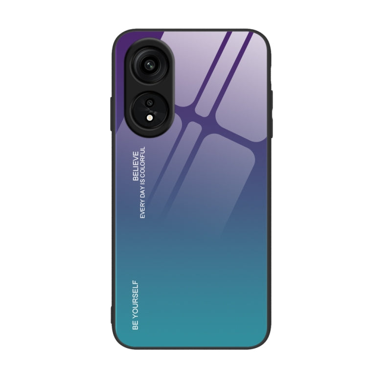 Custodia per telefono in vetro a colori sfumati, For OPPO A1 Pro