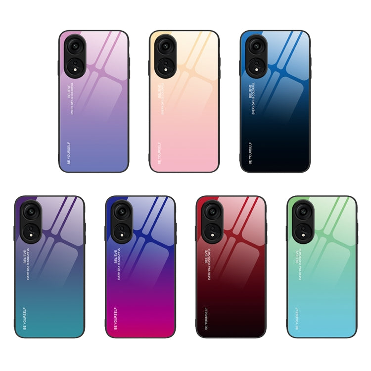 Custodia per telefono in vetro a colori sfumati, For OPPO A1 Pro