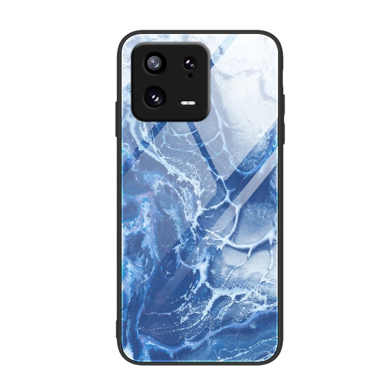 Custodia per telefono in vetro con motivo in marmo, For Xiaomi 13, For Xiaomi 13 Pro, For Xiaomi Redmi A1+