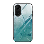 Custodia per telefono in vetro con motivo in marmo, For OPPO A1 Pro