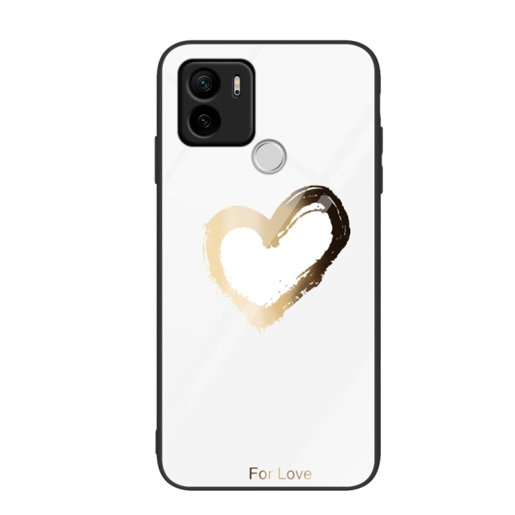 Custodia per telefono in vetro verniciato colorato, For Xiaomi Redmi A1+