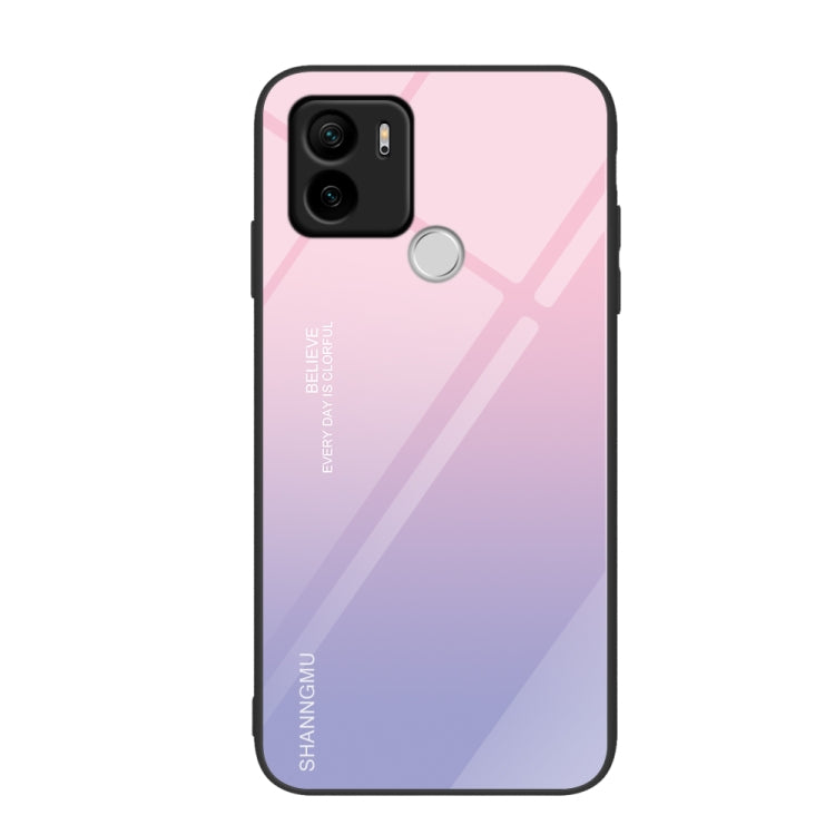 Custodia per telefono in vetro verniciato colorato, For Xiaomi Redmi A1+