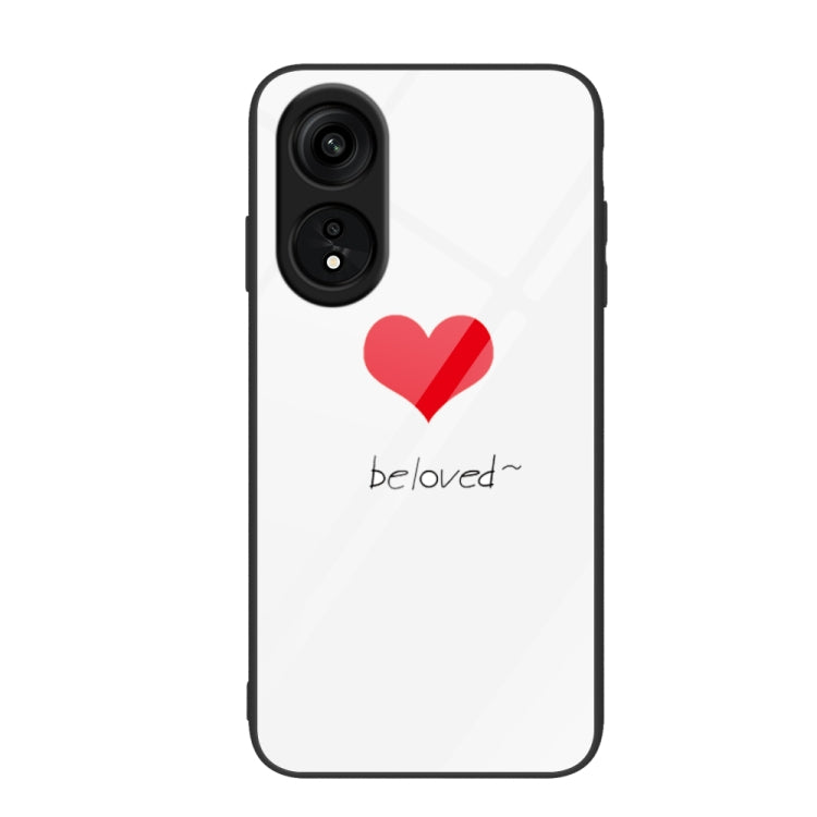 Custodia per telefono in vetro verniciato colorato, For OPPO A1 Pro