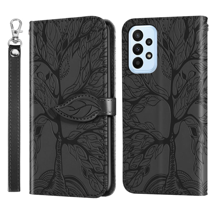 Custodia per telefono in pelle con motivo in rilievo dell'albero della vita, For Samsung Galaxy A24 5G, For Samsung Galaxy A54 5G, For Samsung Galaxy A34 5G, For Xiaomi Redmi A1, For Xiaomi 13
