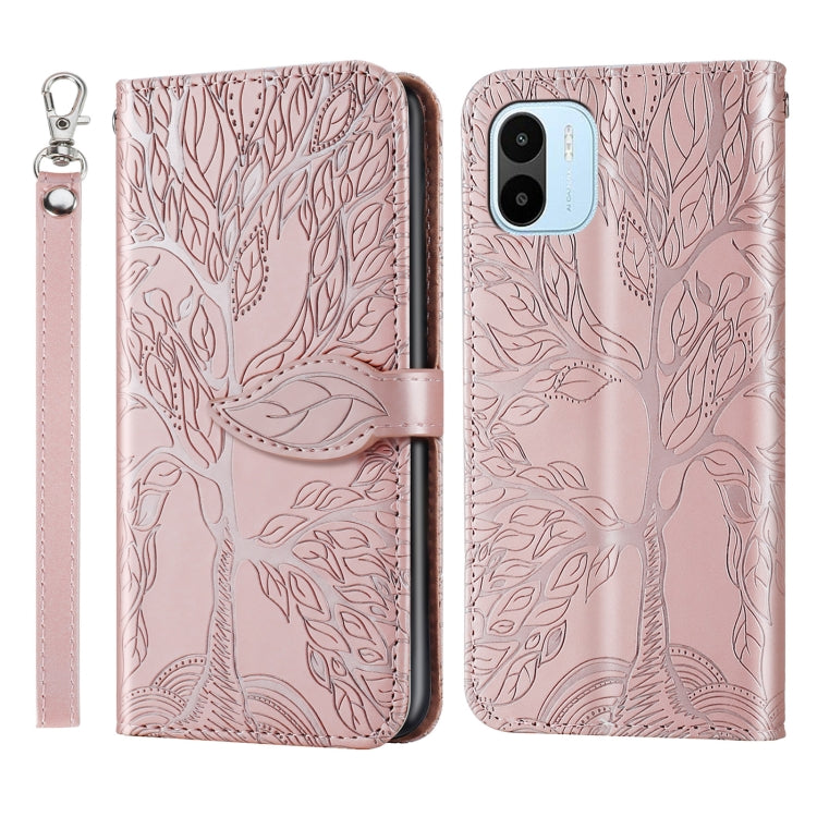 Custodia per telefono in pelle con motivo in rilievo dell'albero della vita, For Samsung Galaxy A24 5G, For Samsung Galaxy A54 5G, For Samsung Galaxy A34 5G, For Xiaomi Redmi A1, For Xiaomi 13