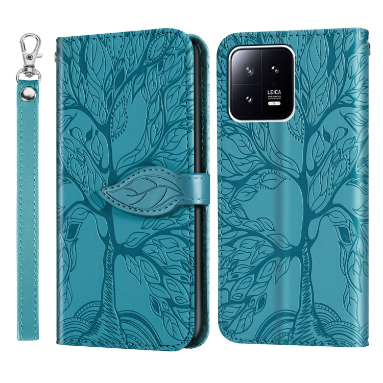 Custodia per telefono in pelle con motivo in rilievo dell'albero della vita, For Xiaomi 13 Pro, For Xiaomi 12T