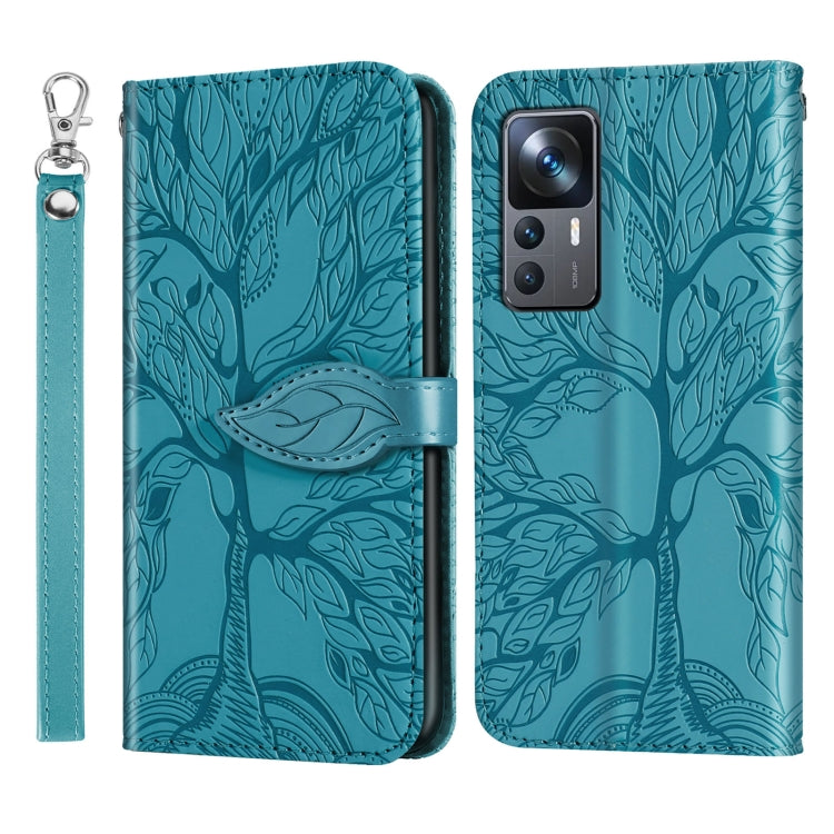 Custodia per telefono in pelle con motivo in rilievo dell'albero della vita, For Xiaomi 13 Pro, For Xiaomi 12T