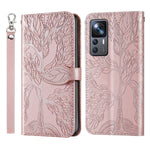 Custodia per telefono in pelle con motivo in rilievo dell'albero della vita, For Xiaomi 13 Pro, For Xiaomi 12T