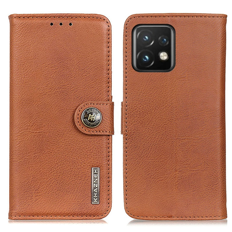 KHAZNEH Custodia per telefono in pelle a conchiglia con trama in pelle bovina, For Motorola Moto Edge 40 Pro 5G / X40 / X40 Pro, For Xiaomi 13, For Xiaomi 13 Pro