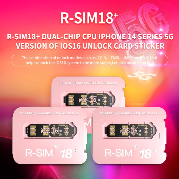 R-SIM 18+ si trasforma bloccato nella scheda di sblocco universale 5G sbloccata del sistema iOS16, R-SIM 18+