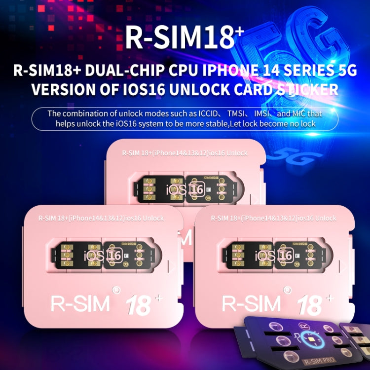 R-SIM 18+ si trasforma bloccato nella scheda di sblocco universale 5G sbloccata del sistema iOS16, R-SIM 18+