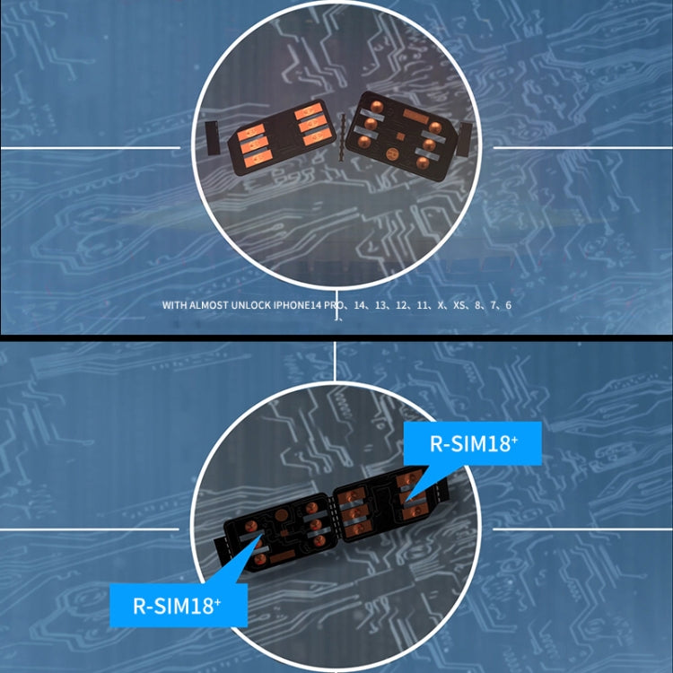 R-SIM 18+ si trasforma bloccato nella scheda di sblocco universale 5G sbloccata del sistema iOS16, R-SIM 18+