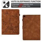 Custodia Smart Tablet in pelle goffrata Tower, For iPad mini 5 / 4 / 3 / 2 / 1, For iPad mini 2024 / mini 6, For iPad Pro 11 2021/2020/2018 / Air 10.9 2020, For Amazon Kindle Fire HD8 2022/2020