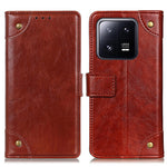 Custodia per cellulare in pelle nappa con fibbia in rame, For Motorola Moto Edge 40 Pro 5G / X40 / X40 Pro, For Xiaomi 13, For Xiaomi 13 Pro