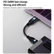 Cavo dati di ricarica rapida da tipo C a tipo C PD da 240 W, 0.5m, 1m, 1.5m, 2m, 3m