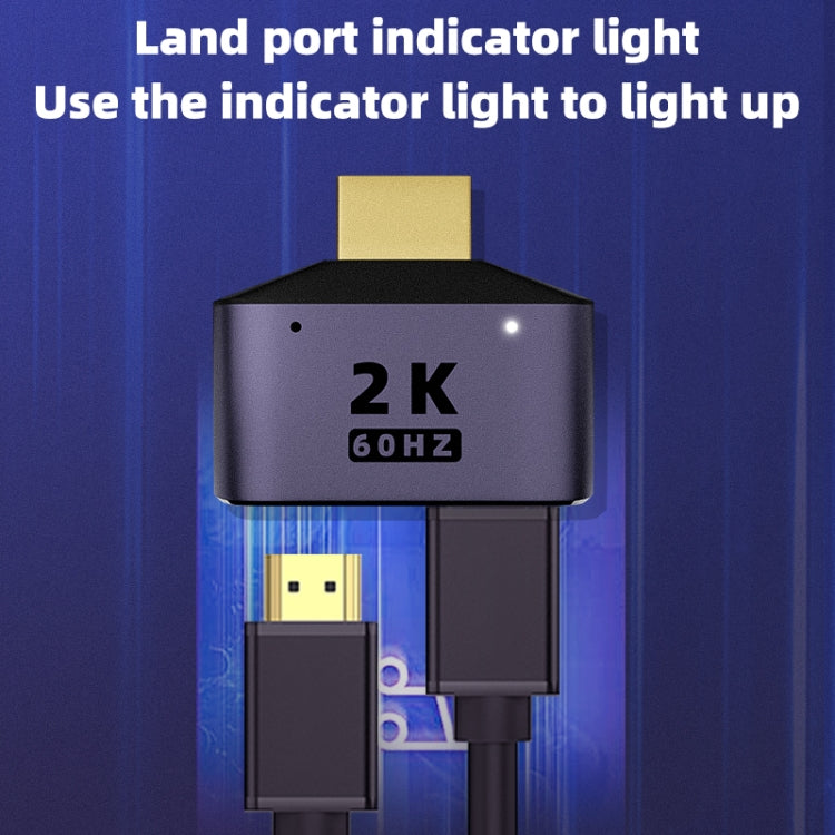 Adattatore HDMI 2 in 1 2K 60Hz con indicatori luminosi