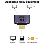 Adattatore HDMI 2 in 1 2K 60Hz con indicatori luminosi